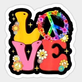 PEACE SIGN LOVE T Shirt 60s 70s Tie Dye Hippie Costume Sticker